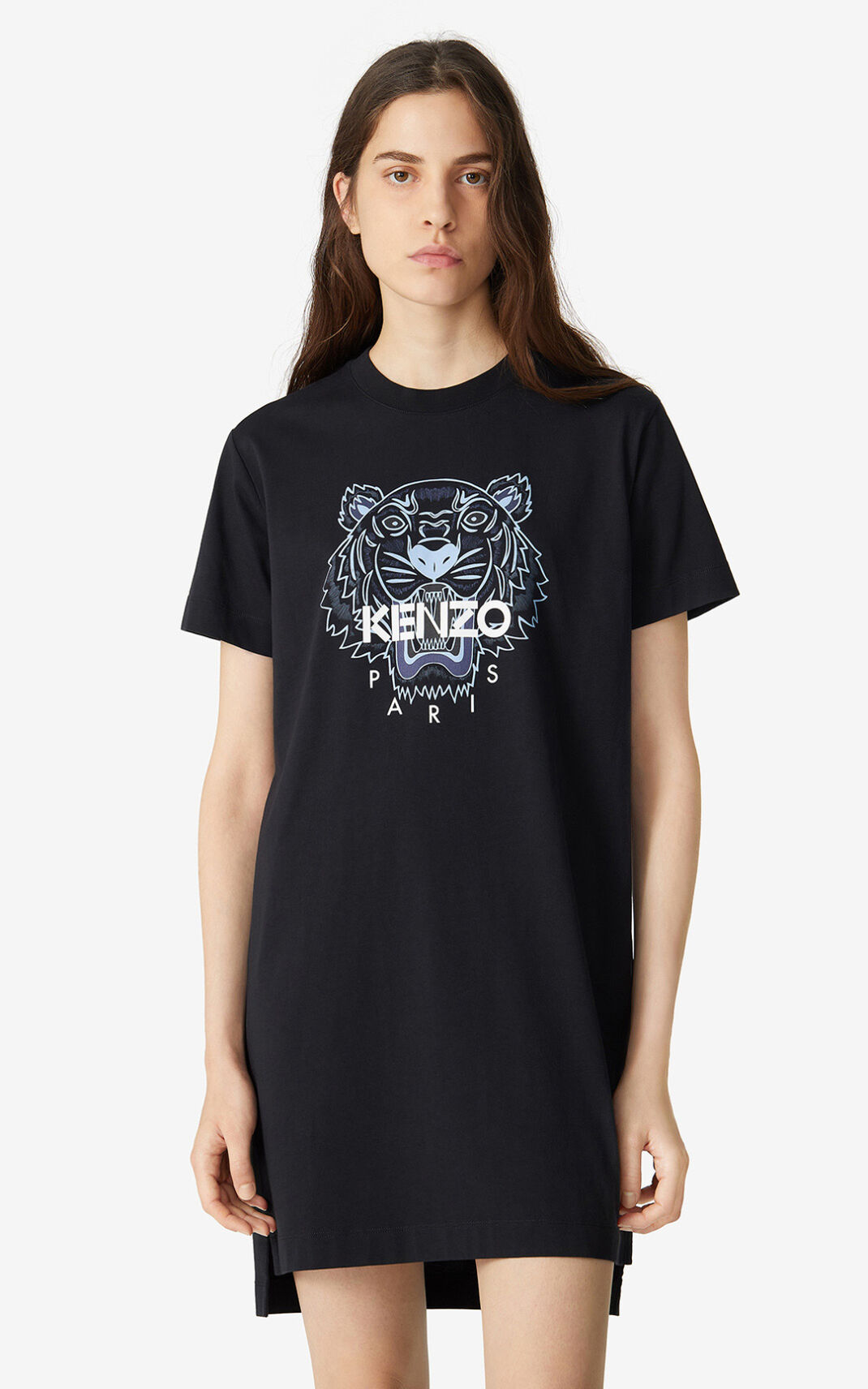 Robe Kenzo Femme Tiger T shirt Noir ZYJXF-7962